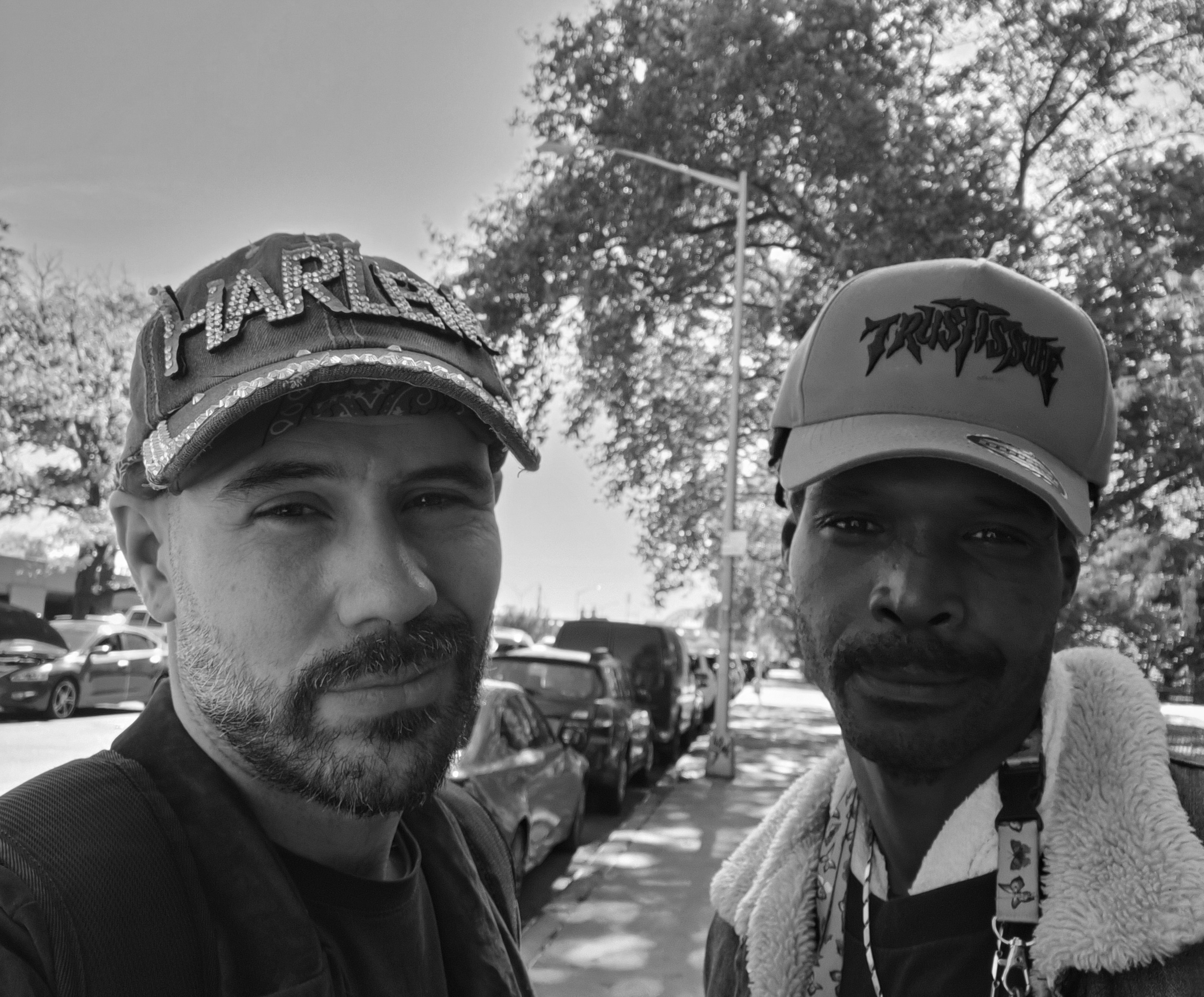 Christian Scarlet and Pharon &ldquo;Kong&rdquo; Griffin Kinard together on a New York street.