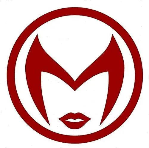 Scarlet Beast logo featuring a stylized face with red hair and lips.