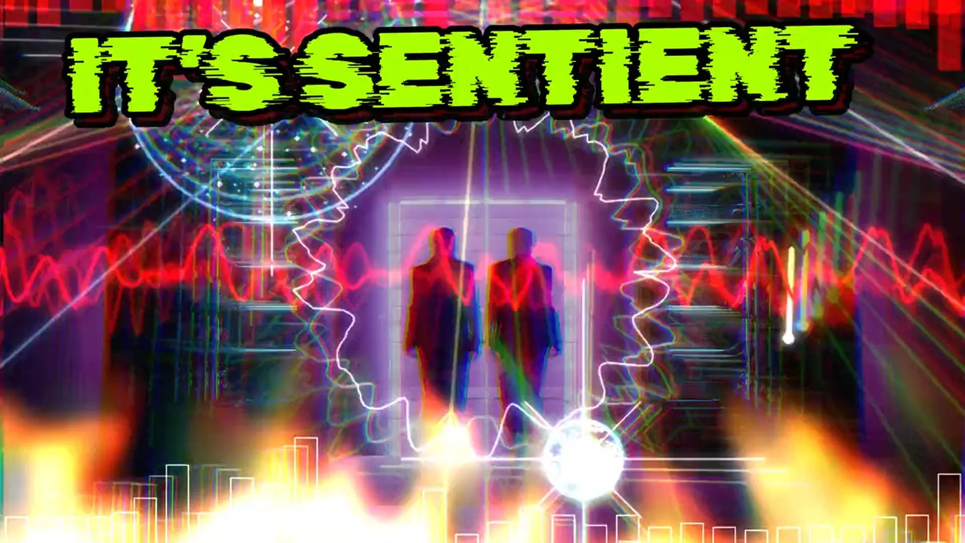 A frame from the Sentient music video